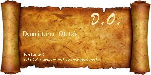 Dumitru Ottó névjegykártya